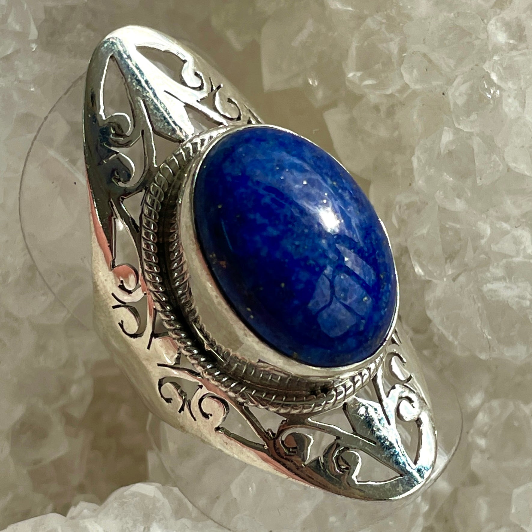 Lapis Lazuli Sterling Silver Ring - Sz8 LL2 Lapis Lazuli Sterling Silver Ring - Sz8 LL2